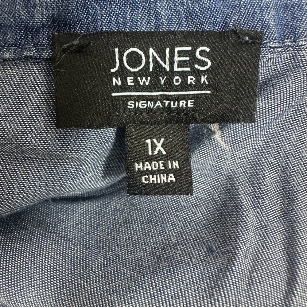 Jones New York Sleeveless Denim Tunic Top size 1X - Picture 7 of 8